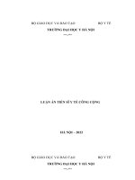 Thực trạng y tế trường học ở các trường tiểu học, trung học cơ sở của tỉnh tuyên quang giai đoạn 2007 – 2017 và kết quả một số giải pháp can thiệp