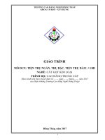 Giáo trình Tiện trụ ngắn, trụ bậc, tiện trụ dài L≈10D (Nghề: Cắt gọt kim loại - CĐ/TC): Phần 1 - Trường Cao đẳng Nghề Đồng Tháp