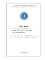 Giáo trình Khí tượng thủy văn (Nghề: Bảo vệ thực vật - Cao đẳng): Phần 1 - Trường Cao đẳng cộng đồng Đồng Tháp