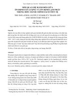 Mối quan hệ đánh đổi giữa ổn định sản lượng và ổn định lạm phát trong điều hành chính sách tiền tệ 