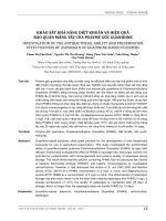 Khảo sát khả năng diệt khuẩn và hiệu quả bảo quản măng tây của polyme gốc guanidine
