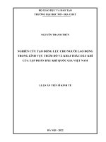 Nghiên cứu tạo động lực cho người lao động trong lĩnh vực thăm dò và khai thác dầu khí của Tập đoàn Dầu khí quốc gia Việt Nam