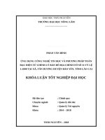 Ứng dụng công nghệ tin học và phương pháp toàn đạc điện tử chỉnh lý bản đồ địa chính tờ số 31 tỷ lệ 11000 tại xã tân dương, huyện bảo yên, tỉnh lào cai  