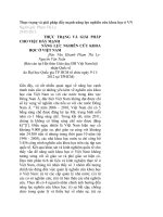 Thực trạng và giải pháp đẩy mạnh năng lực nghiên cứu khoa học ở VN 