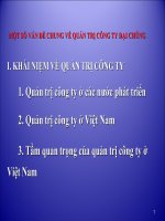 MỘT số vấn đề CHUNG về QUẢN TRỊ CÔNG TY đại CHÚNG 
