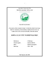 Ứng dụng công nghệ tin học và phương pháp toàn đạc điện tử thành lập bản đồ địa chính tờ số 120 tỷ lệ 1 1000 tại xã đú sáng, huyện kim bôi, tỉnh hòa bình  