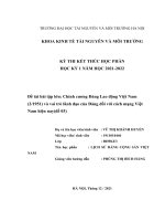 bài tập lớn chính cương đảng lao động việt nam (21951) và vai trò lãnh đạo của đảng đối với cách mạng việt nam hiện nay(đề 03) 