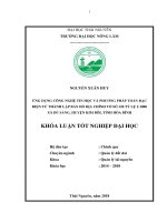 Ứng dụng công nghệ tin học và phương pháp toàn đạc điện tử thành lập bản đồ địa chính tờ số 120 tỷ lệ 1 1000 tại xã đú sáng, huyện kim bôi, tỉnh hòa bình  