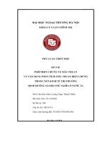 PHÉP BIỆN CHỨNG về mâu THUAN và vận DỤNG PHÂN TÍCH mâu THUAN BIỆN CHỨNG TRONG nền KINH tế THỊ TRƯỜNG ĐỊNH HƯỚNG XÃ hội CHỦ NGHĨA ở nước TA 