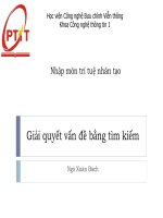 Giải quyết vấn đề bằng tìm kiếm nhập môn trí tuệ nhân tạo 