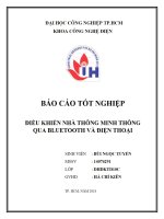 Điều khiển nhà thông minh thông qua bluetooth và điện thoại: Đồ án tốt nghiệp khoa Công nghệ Điện