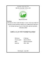 Ứng dụng công nghệ tin học và máy toàn đạc điện tử thành lập bản đồ địa chính tỉ lệ 1 1000 tờ bản đồ số 11 từ số liệu đo đạc tại xã vĩnh tiến, huyện kim bôi, tỉnh hòa bình  