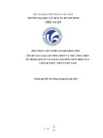 GIAI cấp CÔNG NHÂN và VIỆC THỰC HIỆN sứ MỆNH LỊCH sử của GIAI cấp CÔNG NHÂN HIỆN NAY  LIÊN hệ THỰC TIỄN ở VIỆT NAM 