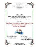 TIỂU LUẬN  CHỦ đề TRÌNH bày các CÔNG cụ KIỂM TRA ĐÁNH GIÁ TRONG môn địa lý THPT  lấy ví dụ MINH họa 