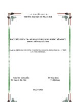 TRÌNH bày các CÔNG cụ KIỂM TRA ĐÁNH GIÁ TRONG môn địa lí THPT  lấy ví dụ MINH họa 