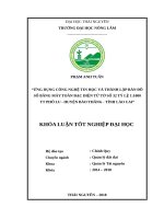 Ứng dụng công nghệ tin học và phương pháp toàn đạc điện tử thành lập bản đồ địa chính tờ số 32 tỷ lệ 1 1000 thị trấn phố lu, huyện bảo thắng, tỉnh lào cai  
