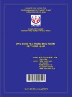 Ứng dụng plc điều khiển tự động hệ thống lạnh ngành công nghệ kỹ thuật nhiệt 
