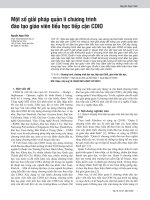 Một số giải pháp quản lí chương trình đào tạo giáo viên tiểu học tiếp cận CDIO