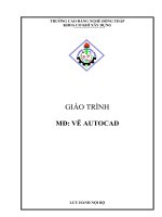 Giáo trình Vẽ AutoCad - Trường Cao đẳng nghề Đồng Tháp