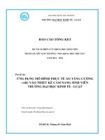 Báo cáo tổng kết đề tài nghiên cứu khoa học sinh viên: Ứng dụng mô hình thực tế ảo tăng cường (AR) vào thiết kế cẩm nang sinh viên trường Đại học Kinh tế - Luật