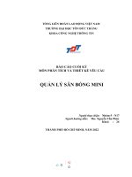 BÁO cáo CUỐI kỳ môn PHÂN TÍCH và THIẾT kế yêu cầu QUẢN lý sân BÓNG MINI 