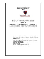 THIẾT KẾ CĂN HỘ THE VISTA TẠI CÔNG TY B.E.O CONCEPT – KIẾN TRÚC & NỘI THẤT Đơn vị thực tập Công ty cổ phần tư vấn thiết kế đầu tư B.E.O Concept