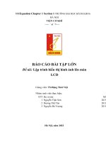 BÁO cáo bài tập lớn đề tài lập trình hiển thị hình ảnh lên màn LCD 