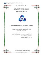 THÍ NGHIỆM môn vật lí bán dẫn (EE1008)  bài THÍ NGHỆM1 KHẢO sát LINH KIỆN r l c 