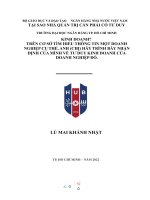 TRÊN cơ sở tìm HIỂU THÔNG TIN một DOANH NGHIỆP cụ THỂ, ANH (CHỊ) hãy TRÌNH bày NHẬN ĐỊNH của MÌNH về tư DUY KINH DOANH của DOANH NGHIỆP đó  