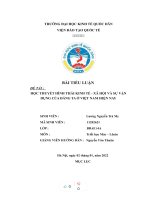 HỌC THUYẾT HÌNH THÁI KINH tế   xã hội và sự vận DỤNG của ĐẢNG TA ở VIỆT NAM HIỆN NAY 