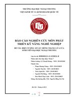 BÁO CÁO NGHIÊN CỨU MÔN PHÁT TRIỂN KỸ NĂNG NGHỀ NGHIỆP ĐỀ TÀI HIỆN TƯỢNG ÁP LỰC ĐỒNG TRANG LỨA CỦA SINH VIÊN ĐẠI HỌC NGOẠI THƯƠNG