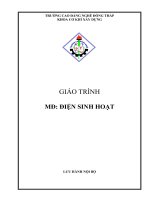 Giáo trình Điện sinh hoạt - Trường Cao đẳng nghề Đồng Tháp