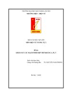 BÁO cáo bài tập lớn môn điện tử TƯƠNG tự 2 đề tài KHẢO sát các MẠCH PHỐI hợp TRỞ KHÁNG l, PI, t