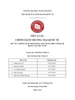 tiểu luận chính sách thương mại quốc tế đề tài chính sách nhập khẩu mặt hàng điện thoại di động tại việt nam 