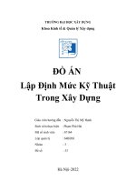 Đồ án lập định mức kỹ thuật trong xây dựng 
