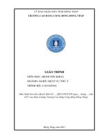 Giáo trình Bệnh nội khoa (Nghề: Dịch vụ thú y - Cao đẳng) - Trường Cao đẳng Cộng đồng Đồng Tháp