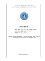 Giáo trình Vi sinh đại cương (Nghề: Dịch vụ thú y - Cao đẳng): Phần 1 - Trường Cao đẳng Cộng đồng Đồng Tháp