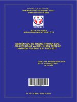 Nghiên cứu hệ thống truyền lực, chuyển động và điều khiển trên xe hyundai tucson 1 6l t gdi 2017 ngành công nghệ kỹ thuật ô tô 