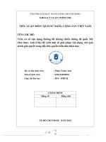 Trên cơ sở vận dụng đường lối kháng chi n ch ế ống đế quốc mỹ xâm lược, đề xuất một số giải pháp vận d ng vào quá trình gi i quy t ch ụ ả ết xung độ ủ quyền biển đảo hiện nay 