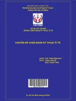 Chuyên đề chẩn đoán kỹ thuật ô tô ngành công nghệ kỹ thuật ô tô 