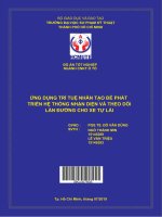 Ứng dụng tri tuệ nhân tạo để phát triển hệ thống nhận diện và theo dõi làn đường cho xe tự lái ngành công nghệ kỹ thuật ô tô 