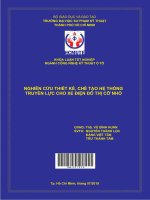 Nghiên cứu thiết kế, chế tạo hệ thống truyền lực cho xe điện đo thị cỡ nhỏ ngành công nghệ kỹ thuật ô tô 