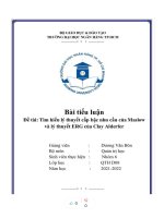 ĐIỂM KHÁC BIỆT KHI SO SÁNH lý THUYẾT ERG với lý THUYẾT của MASLOW 