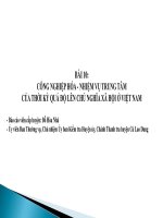 Bài giảng lớp sơ cấp chính trị bài 10 công nghiệp hóa hay nhất hiện nay