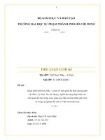 Quan điểm triết học mác   lênin về mối quan hệ biện chứng giữa vật chất và ý thức  sự vận dụng ý nghĩa phương pháp luận của mối quan hệ này trong cuộc sống, học tập của bản thân sinh viên 