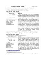 Đánh giá thực trạng sử dụng đất và hiệu quả các loại sử dụng đất (LUT) vùng gò đồi huyện Bạch Thông, tỉnh Bắc Kạn