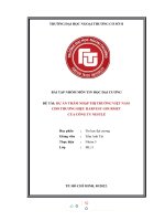 DỰ án THÂM NHẬP THỊ TRƯỜNG VIỆT NAM CHO THƯƠNG HIỆU HARVEST GOURMET của CÔNG TY NESTLÉ 