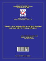 Tìm hiểu, thực hiện mô hình hệ thống khởi động và sa bàn điện tử phục vụ giảng dạy ngành công nghệ kỹ thuật ô tô 