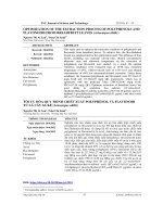 Tối ưu hóa quy trình chiết xuất polyphenol và flavonoid từ lá cây sa kê (Artocarpus altilis)