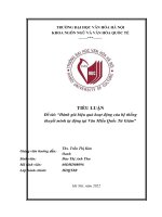 TIỂU LUẬN đề tài đánh giá hiệu quả hoạt động của hệ thống thuyết minh tự động tại văn miếu quốc tử giám 